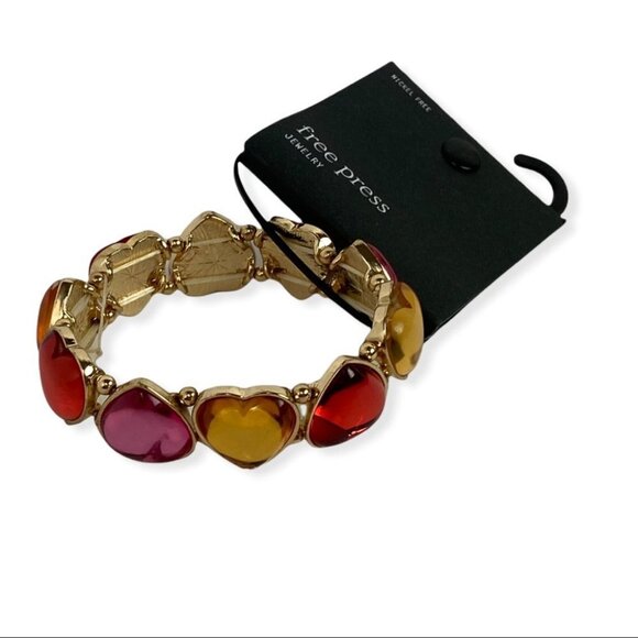 NWT Nordstrom Free Press Jewellery Bundle Three Pairs of Earrings Heart Boho - Picture 4 of 9